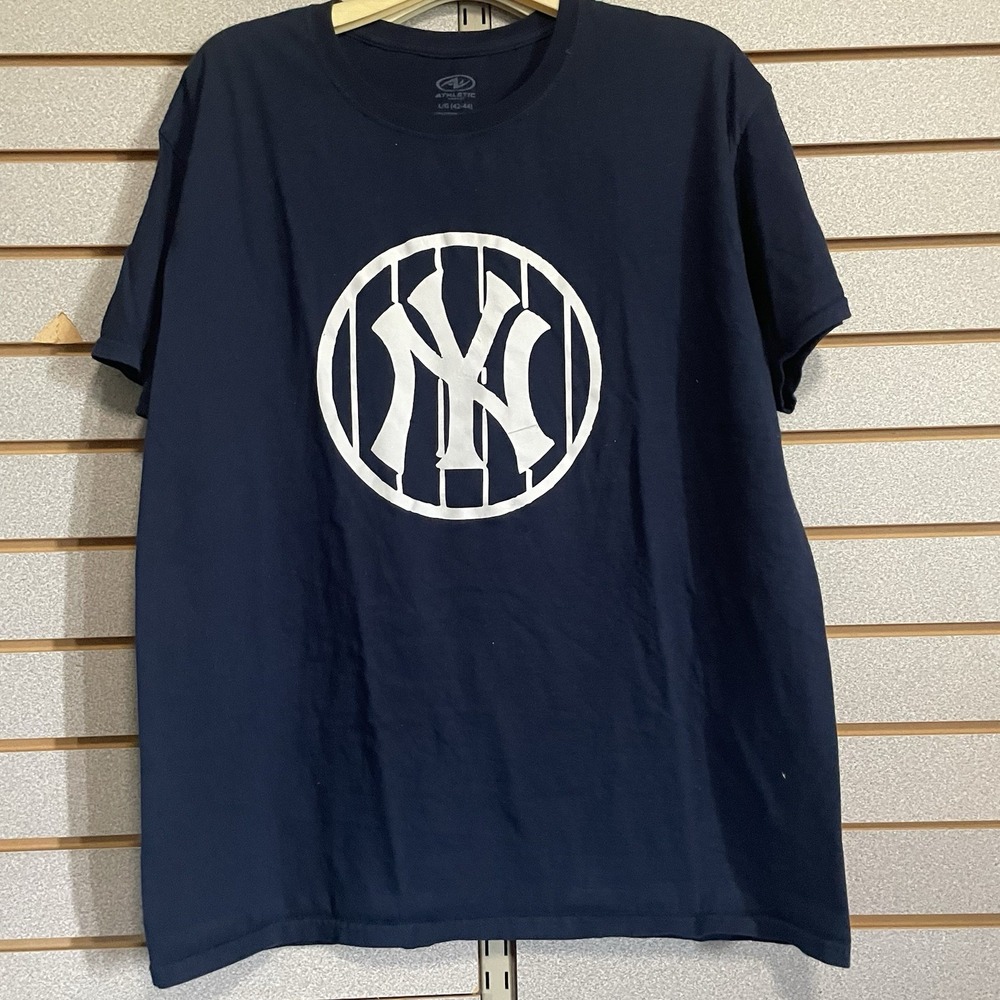 Athletic Works T shirt Large L Navy White NY‎ New York Tee